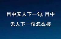 目中无人下一句怎么接(100句) 目中无人下一句怎么接(100句)