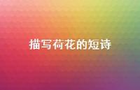 描写荷花的短诗(精选73句)