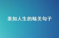茶如人生的精美句子54句汇总 茶如人生的精美句子54句汇总