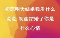 初恋结婚了你是什么心情(100句)