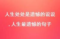 人生最遗憾的句子(100句) 人生最遗憾的句子(100句)