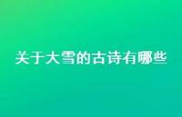 关于大雪的古诗有哪些(精选66句)