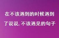 不该遇见的句子(100句) 不该遇见的句子(100句)