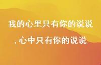 心中只有你的说说【精选100句】 心中只有你的说说【精选100句】