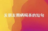 发朋友圈晒喝茶的短句50句汇总