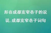 成都宽窄巷子词句(100句) 成都宽窄巷子词句(100句)