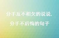 分手不后悔的句子(100句) 分手不后悔的句子(100句)
