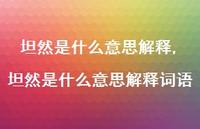 坦然是什么意思解释词语【精选100句】