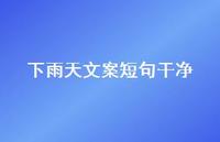 下雨天文案短句干净【100句精选短句合集】