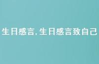 生日感言致自己【100句文案精选】