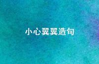 小心翼翼造句61句汇总