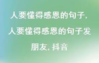 人要懂得感恩的句子发朋友,抖音【100句文案精选】