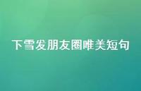 下雪发朋友圈唯美短句53句汇总 下雪发朋友圈唯美短句53句汇总