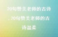 20句赞美老师的古诗温柔【精品文案100句】