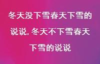 冬天不下雪春天下雪的说说(100句)
