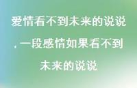 一段感情如果看不到未来的说说(100句)