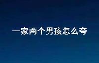 一家两个男孩怎么夸【100句精选短句合集】