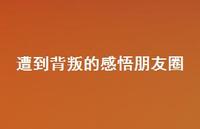 遭到背叛的感悟朋友圈68句汇总 遭到背叛的感悟朋友圈68句汇总