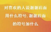 谢谢后面的符号加什么(100句)