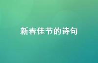新春佳节的诗句54句汇总 新春佳节的诗句54句汇总