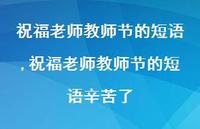 祝福老师教师节的短语辛苦了【精品文案100句】