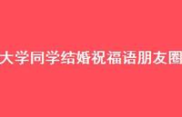 大学同学结婚祝福语朋友圈合集72句精选