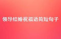 领导结婚祝福语简短句子合集49句精选