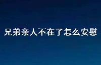 兄弟亲人不在了怎么安慰【100句精选短句合集】