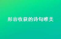 形容收获的诗句唯美(精选36句) 形容收获的诗句唯美(精选36句)