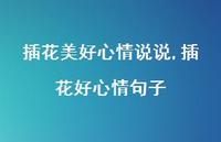 插花好心情句子(100句)
