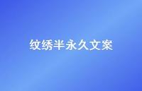 纹绣半永久文案【100句精选短句合集】 纹绣半永久文案【100句精选短句合集】