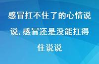 感冒还是没能扛得住说说(100句) 感冒还是没能扛得住说说(100句)