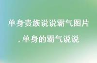 单身的霸气说说(100句) 单身的霸气说说(100句)