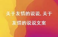 关于友情的说说文案【100句文案】