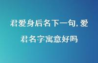 爱君名字寓意好吗【100句文案精选】