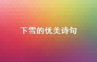 下雪的优美诗句(精选39句) 下雪的优美诗句(精选39句)