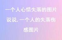 一个人的失落伤感图片(100句)