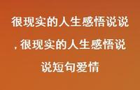很现实的人生感悟说说短句爱情【100句文案】 很现实的人生感悟说说短句爱情【100句文案】