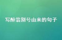 写醉翁别号由来的句子【100句精选短句合集】