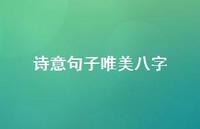 诗意句子唯美八字54句汇总 诗意句子唯美八字54句汇总