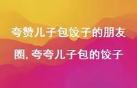 夸夸儿子包的饺子(100句)