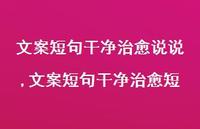 文案短句干净治好短【100句文案】