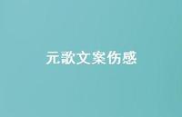 元歌文案伤感【100句精选短句合集】