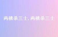 两桃杀三士【精品文案100句】