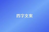 四字文案63句汇总 四字文案63句汇总