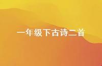 一年级下古诗二首(精选40句) 一年级下古诗二首(精选40句)