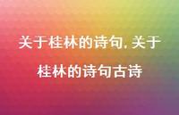 关于桂林的诗句古诗【100句文案精选】