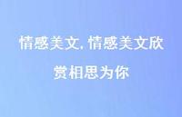 情感美文欣赏相思为你【100句文案精选】