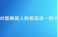 对新婚新人的祝福语一到十合集68句精选