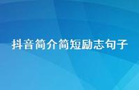 抖音简介简短励志句子50句汇总